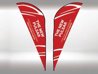 double-sided sharkfin banner skins